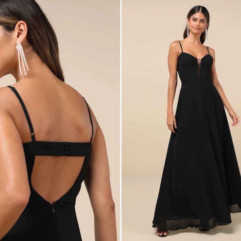 LULUS Prom Elegant Wedding Bridesmaid Romantic Flowy Chiffon Maxi Dress